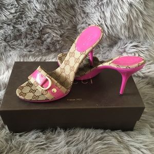 Monogram Gucci heels